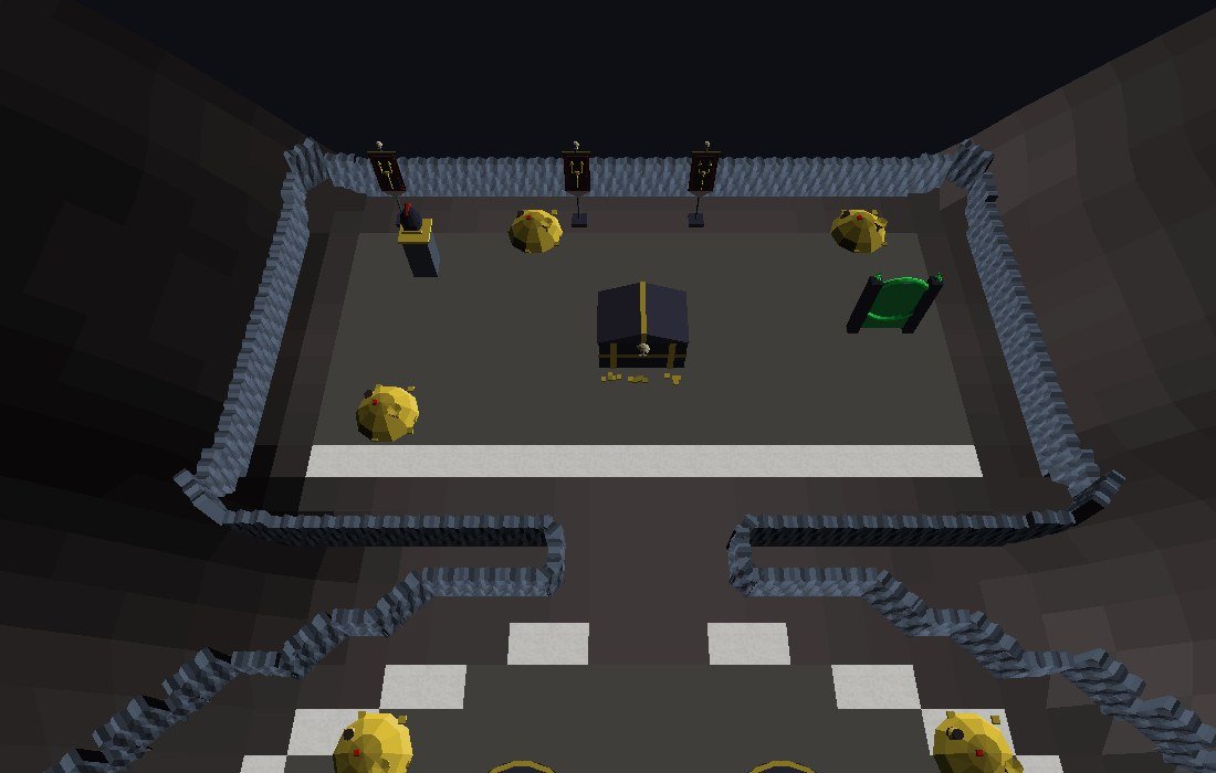The reward hall: the Vault chest and the exit portal